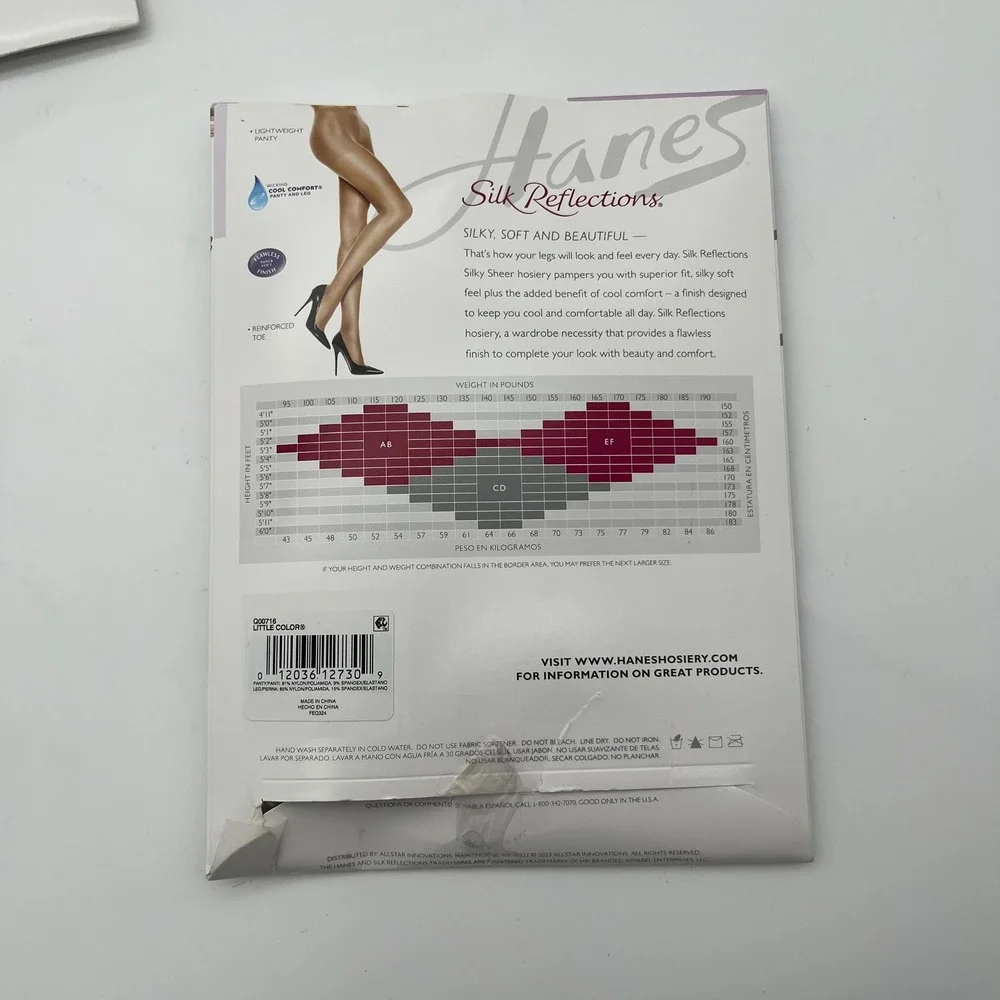 Hanes Pantyhose Womens AB Black Tan Silk Reflections Silky Sheer Lot of 3‎